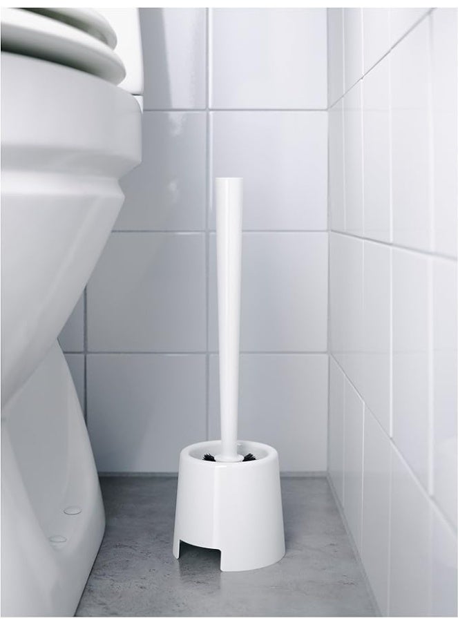 حامل فرشاة المرحاض أبيض 13.7 × 4 × 2.5 بوصة - Image 2